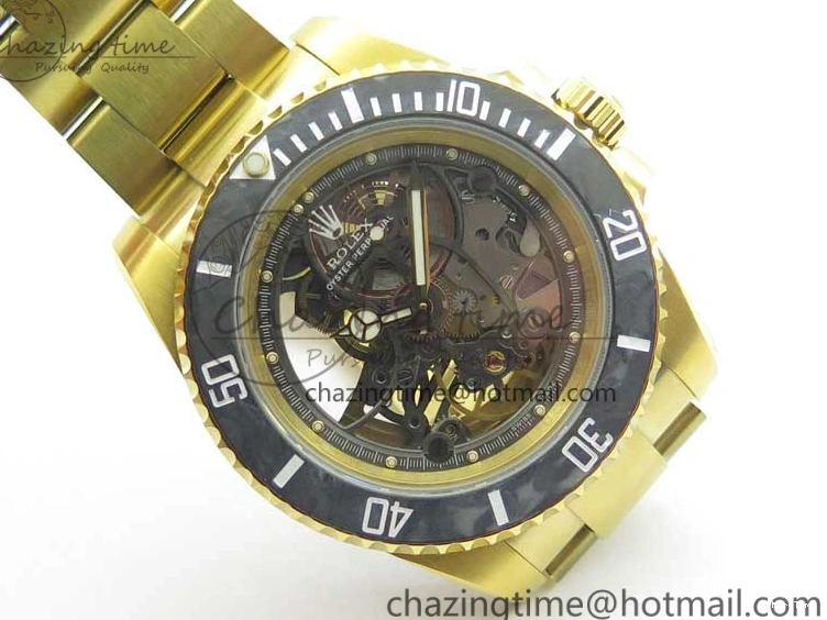 MiroTime 0214 Popular Andrea Pirlo Project Skeleton Submariner YG VRF Best Edition on YG Bracelet SA 2981
